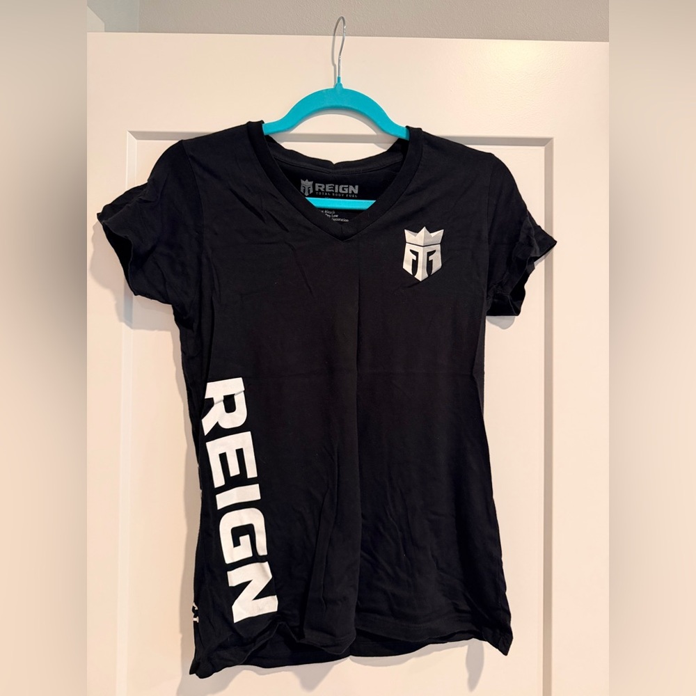 Reign Black V-Neck Tee